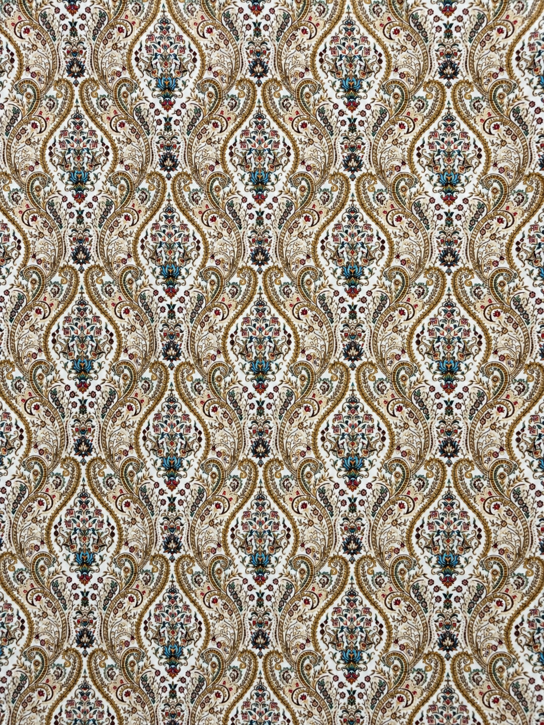 İthal İpek Halı Krem 200 x 300 El Dokuma