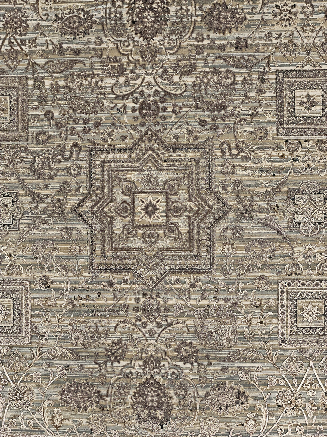 Premium Vizon-Taş Bej Eskitme Desenli Halı – 200 × 290 cm.