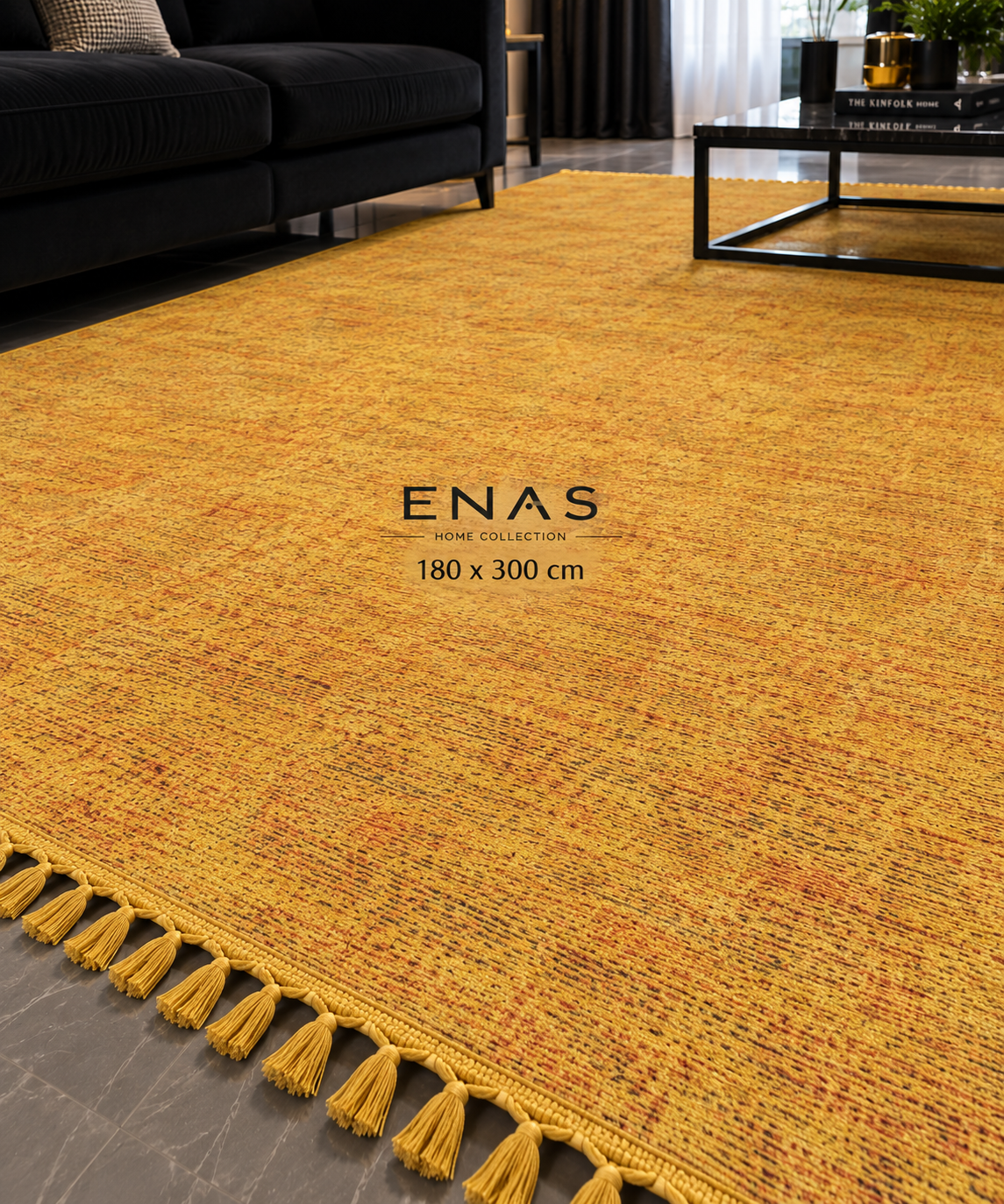 Dijital Halı Hardal Bambu 180 x 300 CM