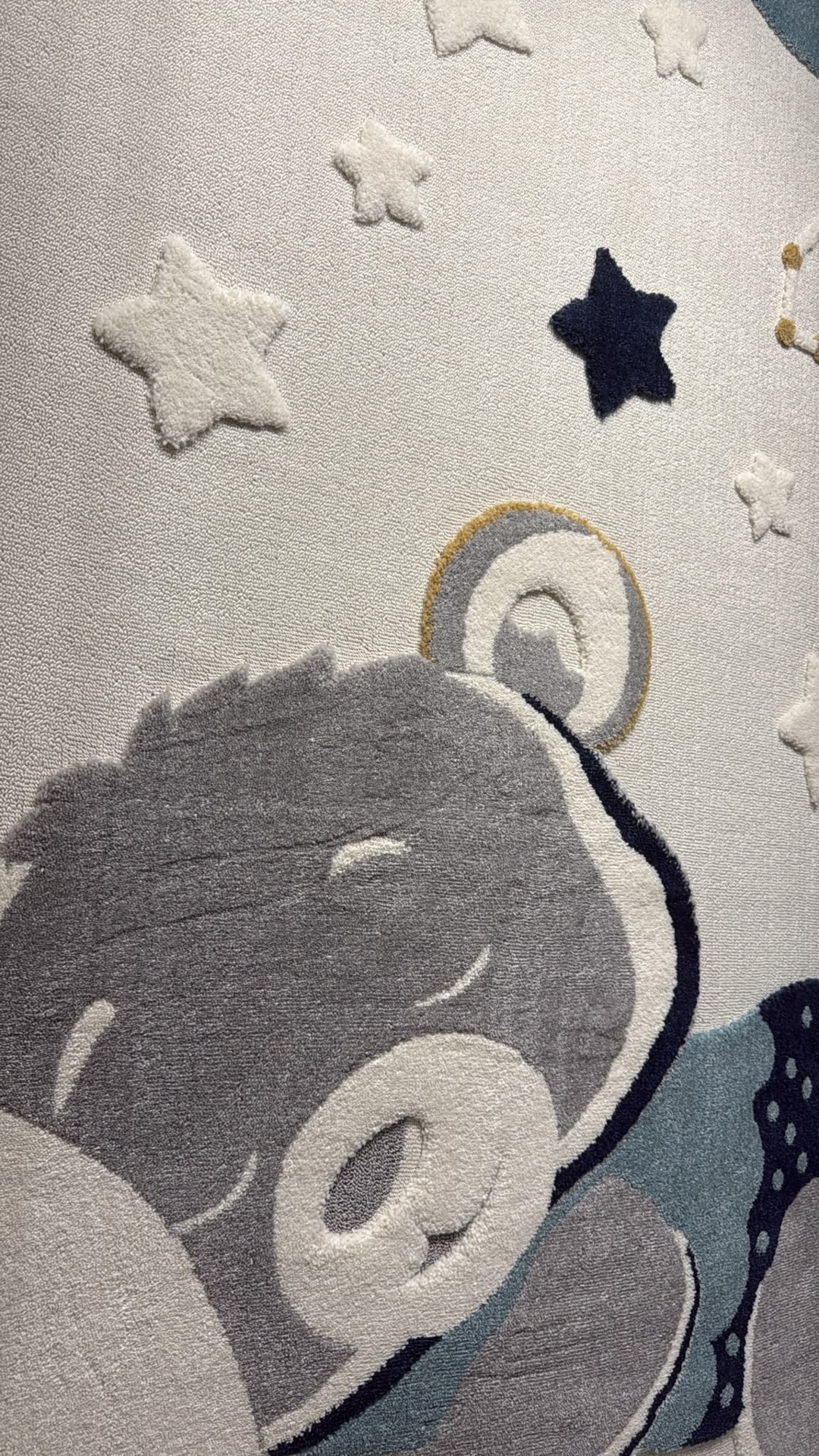 Kids Mavi Dokuma Tabanlı Kabartmalı Çocuk Odası Halısı/EV2224