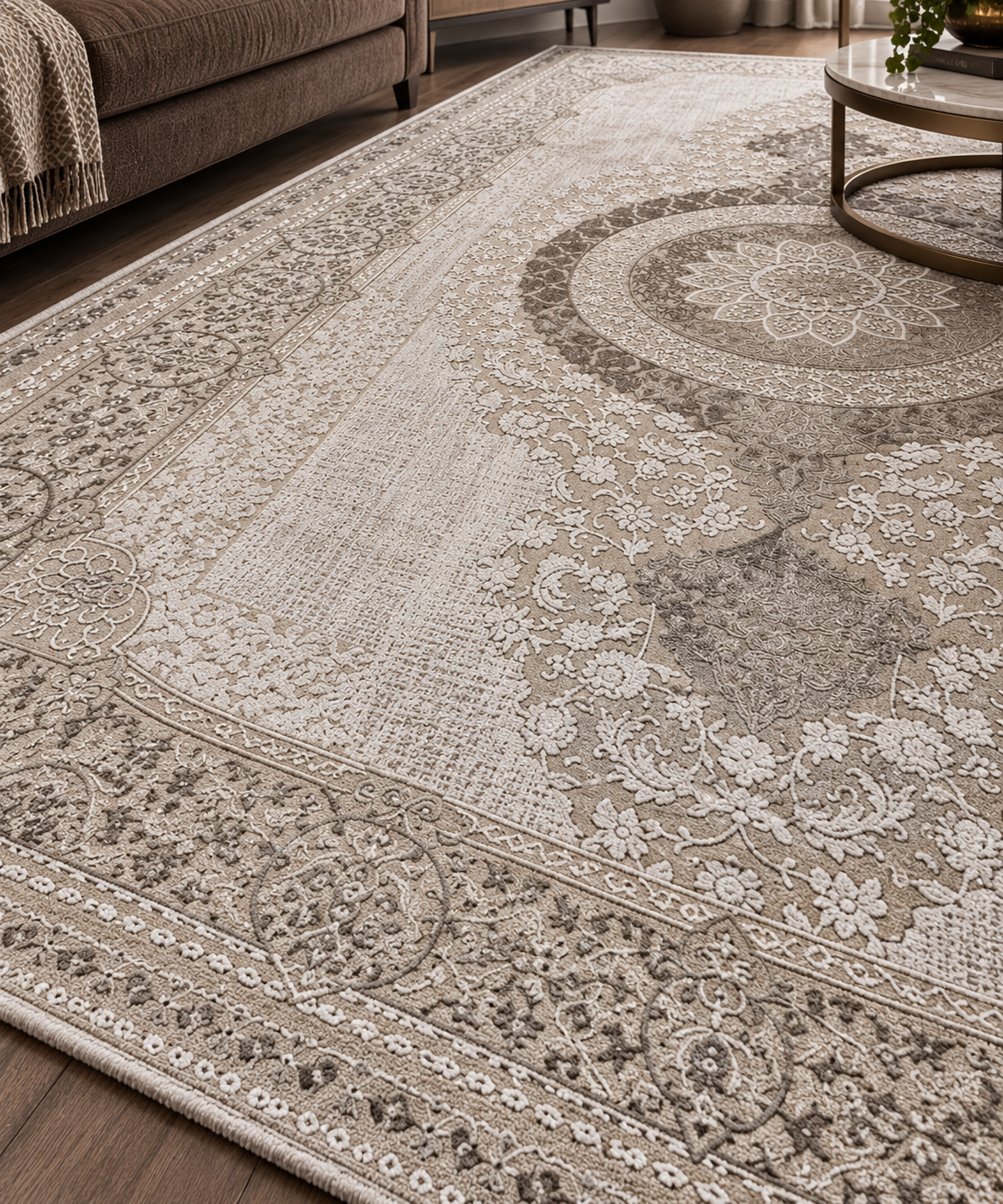 Klasik Dokuma-Natural Materials Bej-Krem 200 x 290 CM