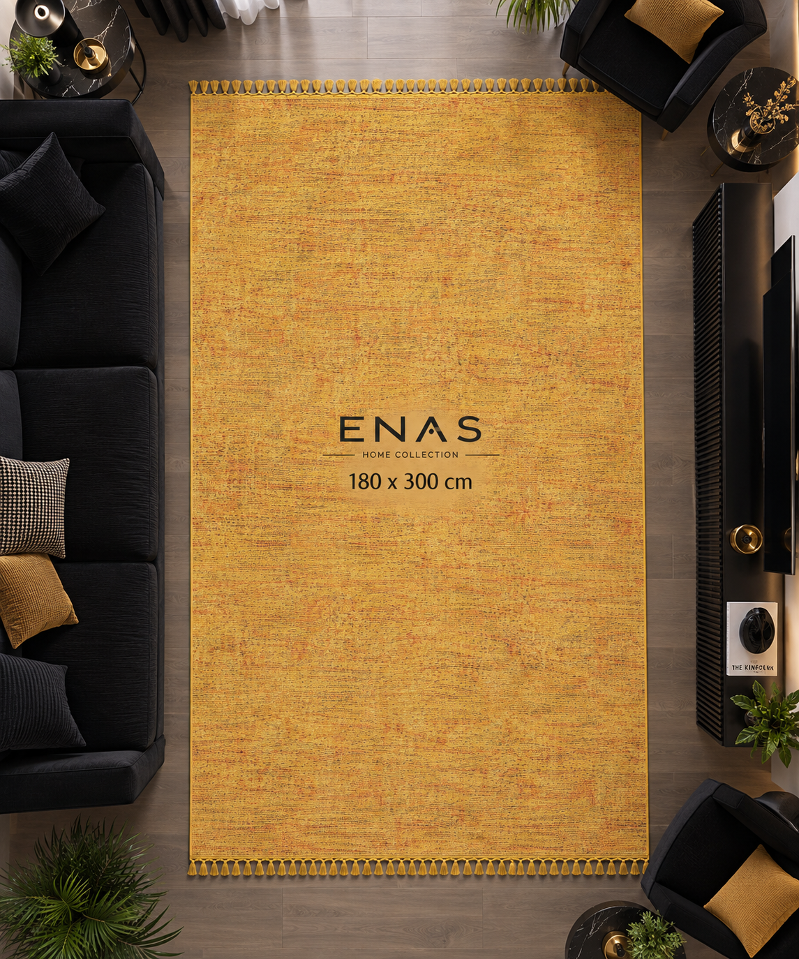 Dijital Halı Hardal Bambu 180 x 300 CM